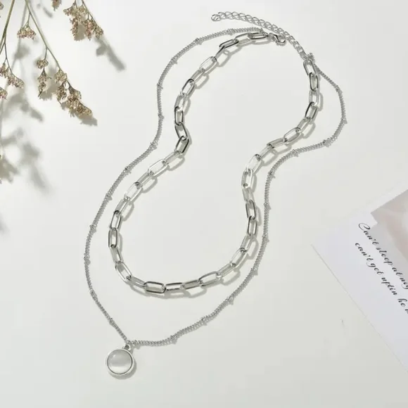 Layered Round Necklace - Picture 2 of 5